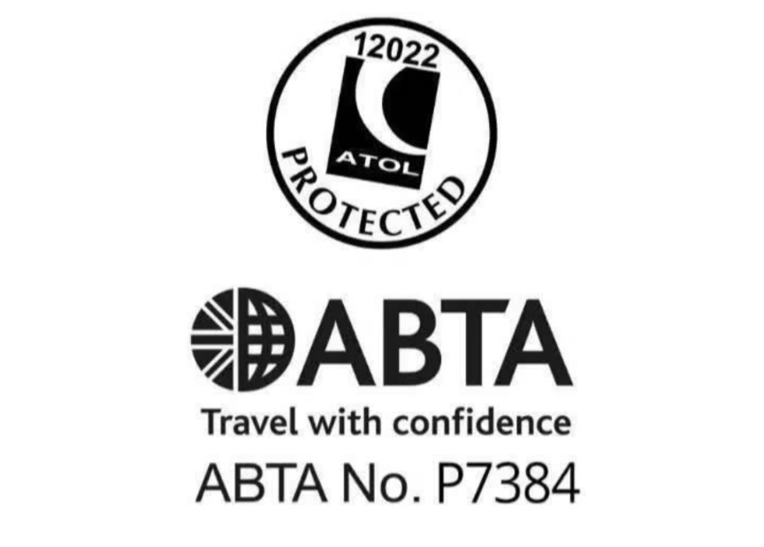 ATOL Protected 12022 and ABTA Travel with confidence, ABTA No. P7384